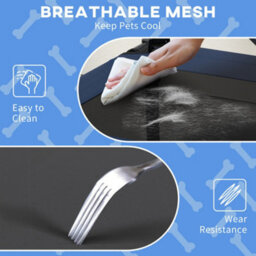 Pawhut Cooling Raised Dog Bed W/ Breathable Mesh, For Mini, S Dogs - Dark Blue - thumbnail 6