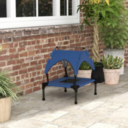 Pawhut Cooling Raised Dog Bed W/ Breathable Mesh, For Mini, S Dogs - Dark Blue - thumbnail 9