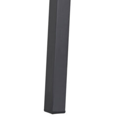 Beliani Garden Dining Table Canetto 150 Cm 90 Cm Glass Black - thumbnail 6