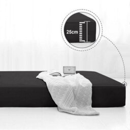 Bedlooms King Fitted Sheet 25Cm Extra Deep - Soft Microfiber Deep Pocket Elacticated Bed Fitted Sheets Black, 152X200 Cm - thumbnail 3
