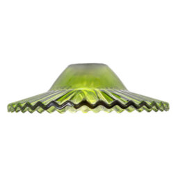 Happy Homewares Modern Emerald Green Glass Pendant Light Shade With Rippled Design - thumbnail 3