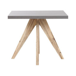 Beliani Garden Dining Table Olbia 90 Cm 90 Cm Concrete Grey - thumbnail 5