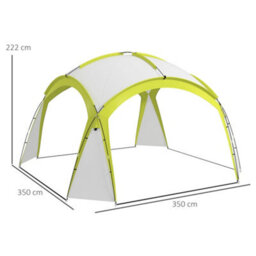 Outsunny Outdoor Gazebo Event Shelter Party Tent For Garden Green - thumbnail 3