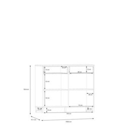 Furniture To Go Sali 2 Door 2 Drawer Chest In Light Grey - thumbnail 9
