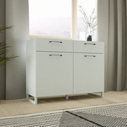 Furniture To Go Sali 2 Door 2 Drawer Chest In Light Grey - thumbnail 6