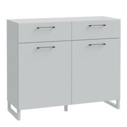 Furniture To Go Sali 2 Door 2 Drawer Chest In Light Grey - thumbnail 1