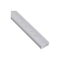 MKGT 1M Aluminium Profile Surface For Led Lights Strip 5050 3528 Opal Cover - Aluminium Finish - Pack Of 5 - thumbnail 1