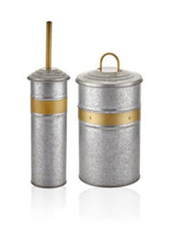 Rozi Galvin Collection Waste Bin And Toilet Brush Set - thumbnail 1