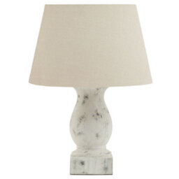 Dibor French Country Table Lamp Distressed Effect Ceramic Pillar Vase Desk Lamp With Linen Shade Bedside Table Lamp - thumbnail 2