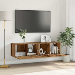 Berkfield Modern Tv Cabinet Set Old Wood Solid Reclaim Wood Medium Tv Cabinet - thumbnail 2