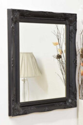 Mirroroutlet Hamilton Black Shabby Chic Design Accent Mirror 61 X 51Cm - thumbnail 2