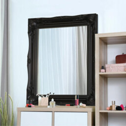 Mirroroutlet Hamilton Black Shabby Chic Design Accent Mirror 61 X 51Cm - thumbnail 1