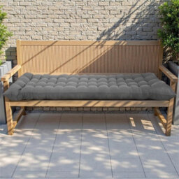 Waterproof Outdoor Sun Lounger Cushion, Recliner Chair Pad With Securing Ties - thumbnail 1