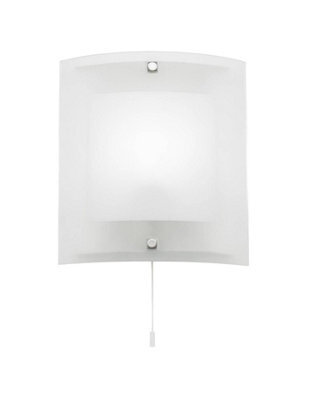 Luminosa Lighting Luminosa Blake 1 Light Indoor Wall Light Clear With Frosted Glass, E14 - image 1