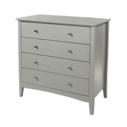 Core Products Como 4 Drawer Light Grey Chest Of Drawers  - H85.0Cm X W83.0Cm X D43.0Cm - thumbnail 1