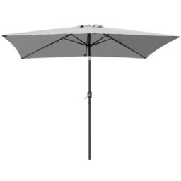 Sundaze 2X3M Grey Rectangle Garden Parasol Unbrella Outdoor Patio Crank Tilt With Base - thumbnail 2