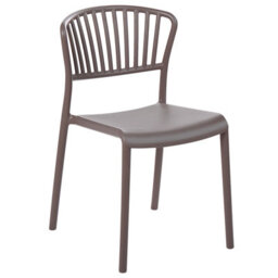 Beliani Set Of 4 Garden Chairs Gela Taupe - thumbnail 4