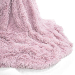 Homes & Linen Teddy Fur Throw Blanket With Reversible Plain Sherpa Teddy Fleece Luxury Fluffy Fur Throw Blanket - thumbnail 2