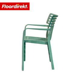 Floordirekt Stackable Garden Chair Weather Resistant Uv Protected Patio Balcony Dining Seat Green 60 X 51 Cm - thumbnail 6