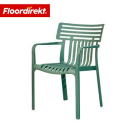 Floordirekt Stackable Garden Chair Weather Resistant Uv Protected Patio Balcony Dining Seat Green 60 X 51 Cm - thumbnail 5