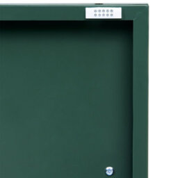 Beliani Green Steel Two-Door Sideboard For Home Office And Living Room, W100 X D40 X H65Cm - thumbnail 7