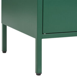 Beliani Green Steel Two-Door Sideboard For Home Office And Living Room, W100 X D40 X H65Cm - thumbnail 8