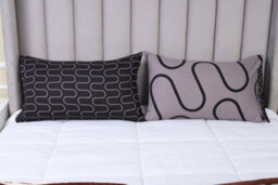 Ameha Print Duvet Cover Matching Pillowcase 3 Piece Set Black & Grey Wave Design King Size (230X220Cm) - thumbnail 6