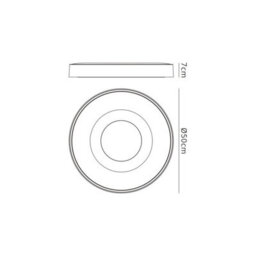 Luminosa Lighting Luminosa Coin Round Ceiling 80W Led With Remote Control 2700K-5000K, 3900Lm, Sand Brown, 3Yrs Warranty - thumbnail 5