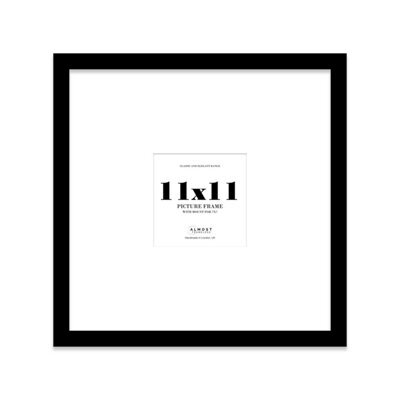 "11X11"" Black Picture Frame - 11X11"" Square Frame With 7X7"" Mount For 11X11""/7X7"" Pictures Art Deco Style Room Decor, 1 Pack" - image 1