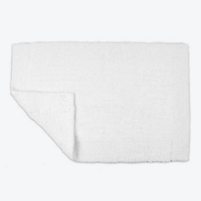 Allure Bath Fashions Elegance Reversible Heavyweight Bath Mat - White - image 1