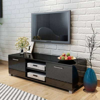 Vidaxl Tv Cabinet High-Gloss Black 120X40.5X35 Cm - image 1