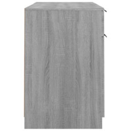 Berkfield Modern Desk With Side Cabinet Grey Sonoma Engineered Wood - thumbnail 8