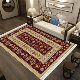 Smart Living Luxury Traditional Design Soft Reversible Washable Aybak Rug - 120Cm X 170Cm - Red - thumbnail 2