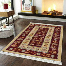 Smart Living Luxury Traditional Design Soft Reversible Washable Aybak Rug - 120Cm X 170Cm - Red - thumbnail 3