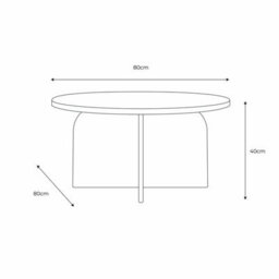 Xample Gallery Amalfi Black Marble Coffee Table Natural Marble, Solid Top & Base, Curved Edges, Fully Assembled Luxury Design - thumbnail 2