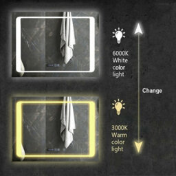 Ener-J Led Bathroom Mirror 800X600mm With Bluetooth Speaker, Anti-Fog Demister, Dimmable Touch Control & Ip44 Waterproof - thumbnail 4