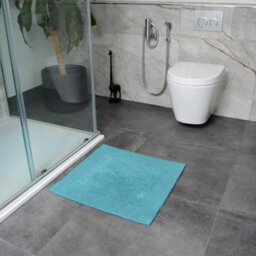 Allure Bath Fashions Elegance Reversible Heavyweight Shower Mat - Turquoise - thumbnail 4