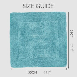 Allure Bath Fashions Elegance Reversible Heavyweight Shower Mat - Turquoise - thumbnail 3