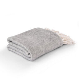 Nevni Mohair Style Light Weight Soft & Cozy Single Cotton Blanket -125 X 150 Cm, Light Grey - thumbnail 3