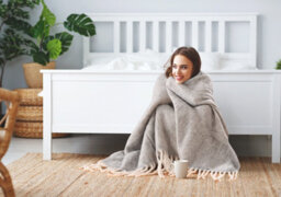 Nevni Mohair Style Light Weight Soft & Cozy Single Cotton Blanket -125 X 150 Cm, Light Grey