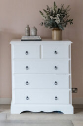 Statement Furniture Romance True White 2 Over 3 Chest Of Drawers - thumbnail 1