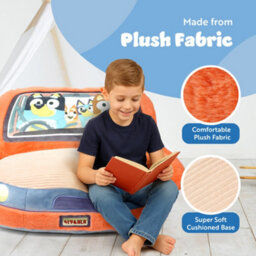 Bluey Car Sofa, Kids Plush Armchair Seat Family Car Design, Soft & Comfy - thumbnail 2