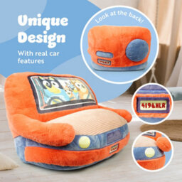 Bluey Car Sofa, Kids Plush Armchair Seat Family Car Design, Soft & Comfy - thumbnail 4