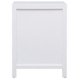 Berkfield Durable Bedside Cabinet White 38X28X52 Cm Paulownia Wood - thumbnail 3