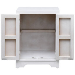 Berkfield Durable Bedside Cabinet White 38X28X52 Cm Paulownia Wood - thumbnail 4