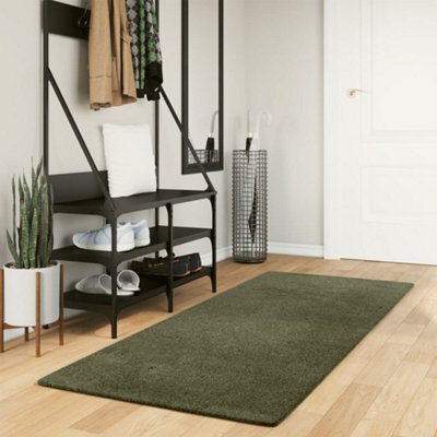 Walplus Rug Huarte Short Pile Soft And Washable Forest Green 80X200 Cm - image 1
