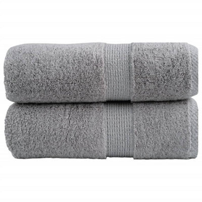 Berkfield Premium Wash Towels Solund 2Pcs Grey 30X30Cm 600Gsm - image 1