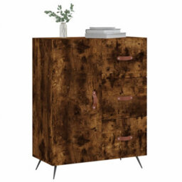 Berkfield Classic Sideboard Smoked Oak 69.5X34X90 Cm Engineered Wood - thumbnail 3