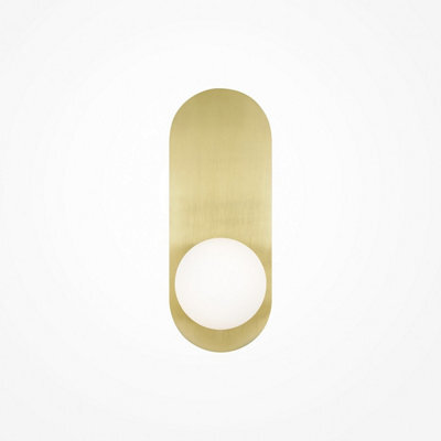 Luminosa Lighting Luminosa Bao Modern Globe Wall Lights Gold 1Xg9 White Shade - image 1