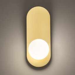 Luminosa Lighting Luminosa Bao Modern Globe Wall Lights Gold 1Xg9 White Shade - thumbnail 2